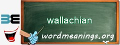 WordMeaning blackboard for wallachian